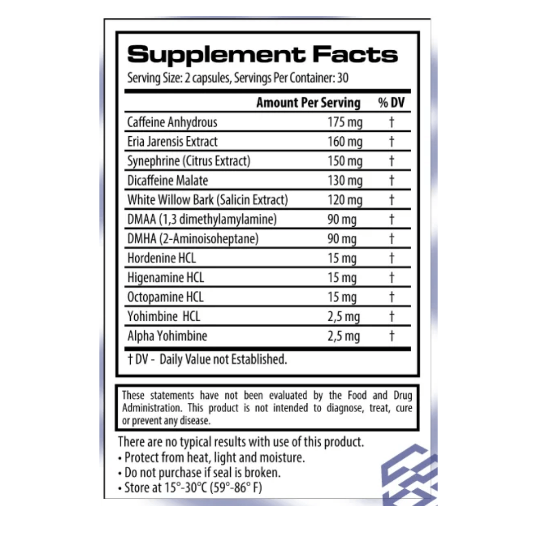 Gym Labs Nutrition Shot Gun Supplement Facts | Sarms