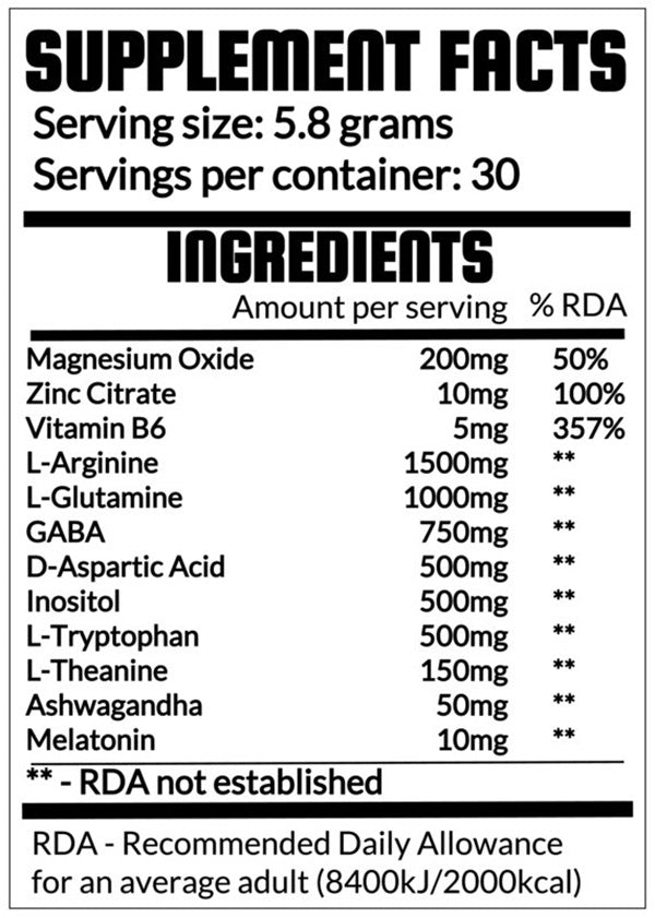 GOOD NIGHT Sleep Drink 30 servings QRP Nutrition | Megapump