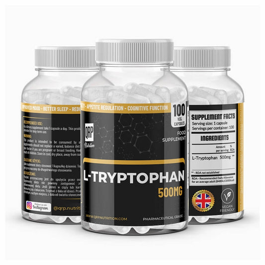 *CLEARANCE" L-Tryptophan 500mg QRP Nutrition 100 capsules